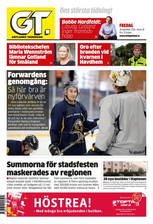 Gotlands Tidningar 18.9.2026