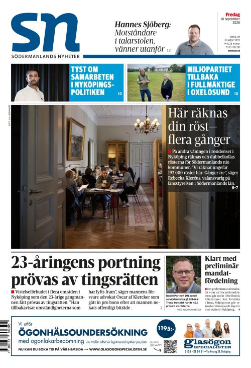 Södermanlands Nyheter 18.9.2026