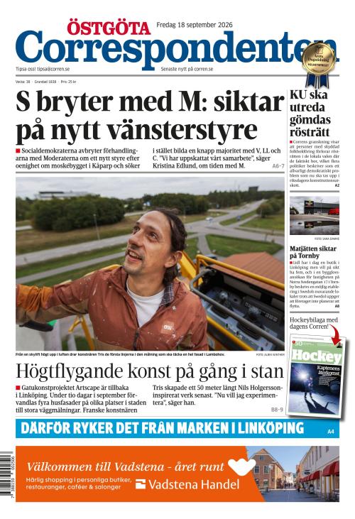 Östgöta Correspondenten 18.9.2026