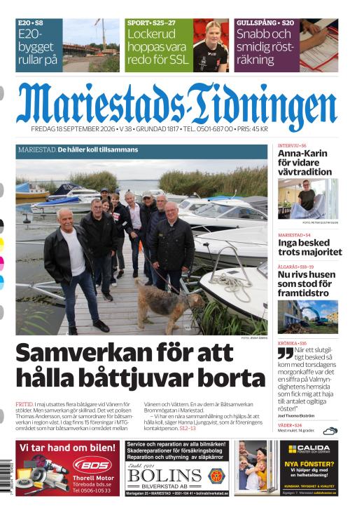 Mariestads-Tidningen 18.9.2026