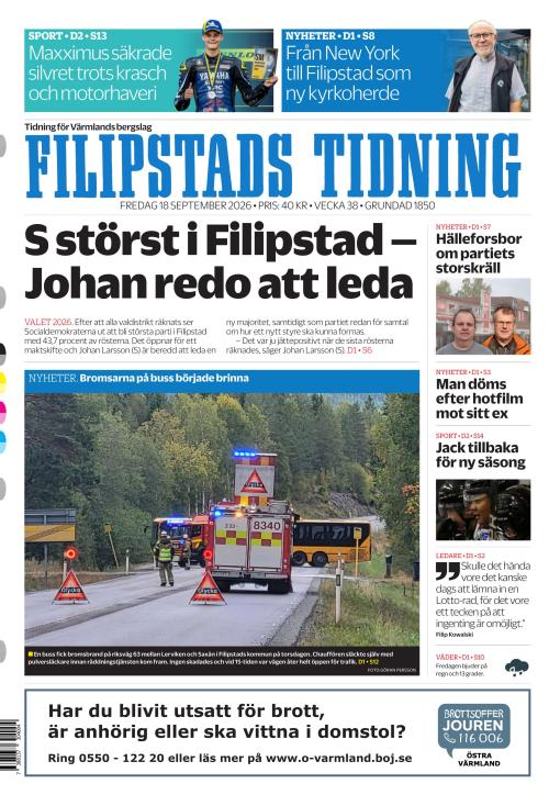 Filipstads Tidning 18.9.2026