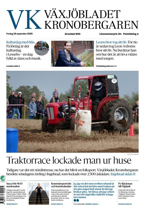 Växjöbladet Kronobergaren 18.9.2026