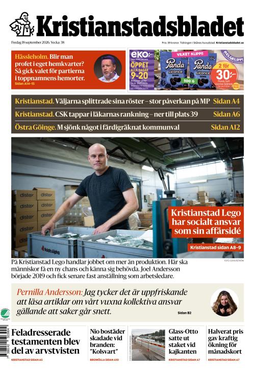 Kristianstadsbladet 18.9.2026