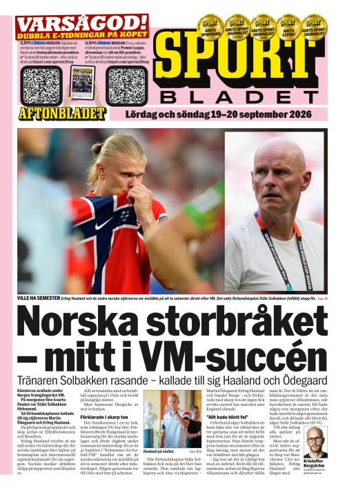 Aftonbladet Sportbladet 19.9.2026