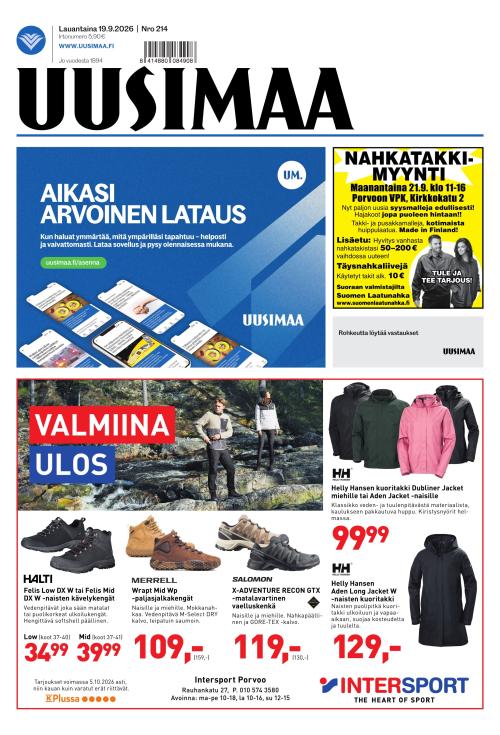 Uusimaa 19.9.2026