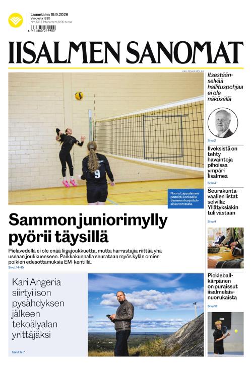 Iisalmen Sanomat 19.9.2026