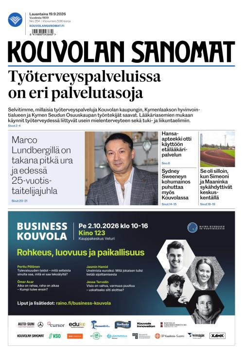 Kouvolan Sanomat 19.9.2026