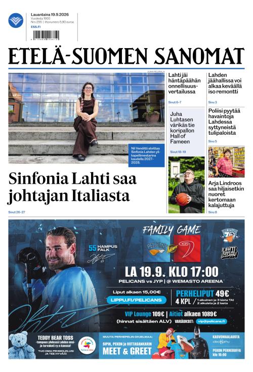Etelä-Suomen Sanomat 19.9.2026