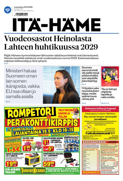 Itä-Häme 19.9.2026
