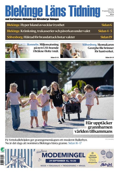 Blekinge Läns Tidning 19.9.2026