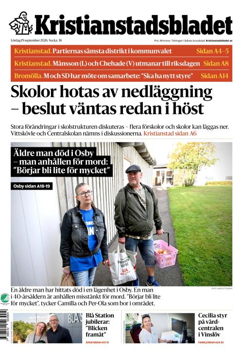 Kristianstadsbladet 19.9.2026