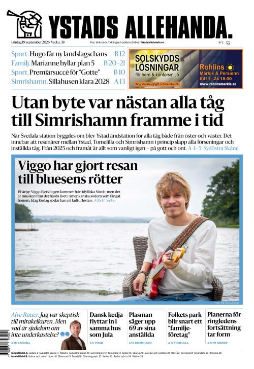Ystads Allehanda 19.9.2026