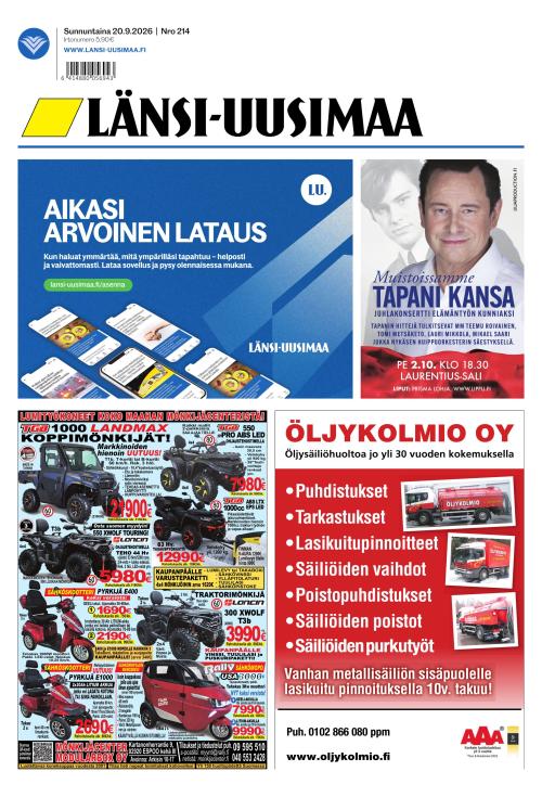 Länsi-Uusimaa 20.9.2026