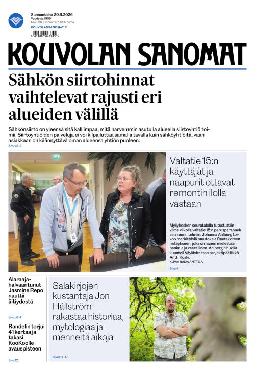 Kouvolan Sanomat 20.9.2026