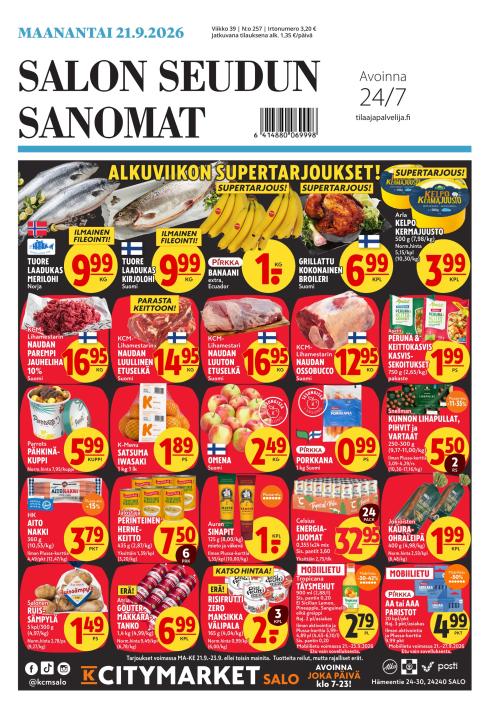 Salon Seudun Sanomat 21.9.2026