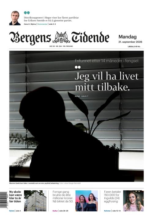 Bergens Tidende 21.9.2026