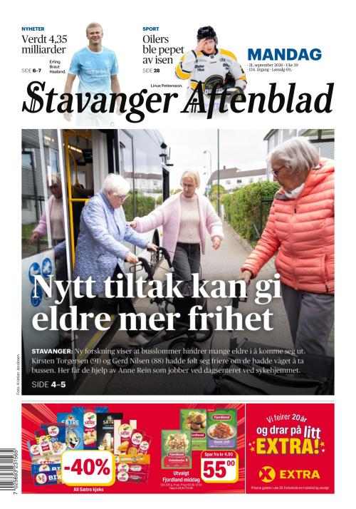 Stavanger Aftenblad 21.9.2026