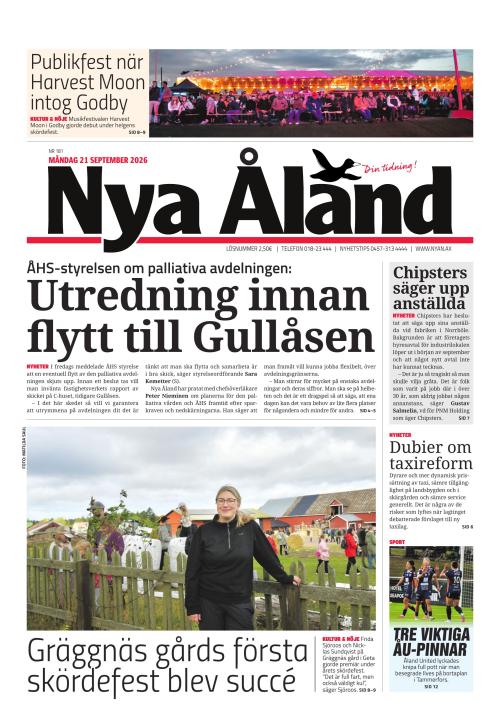 Nya Åland 21.9.2026