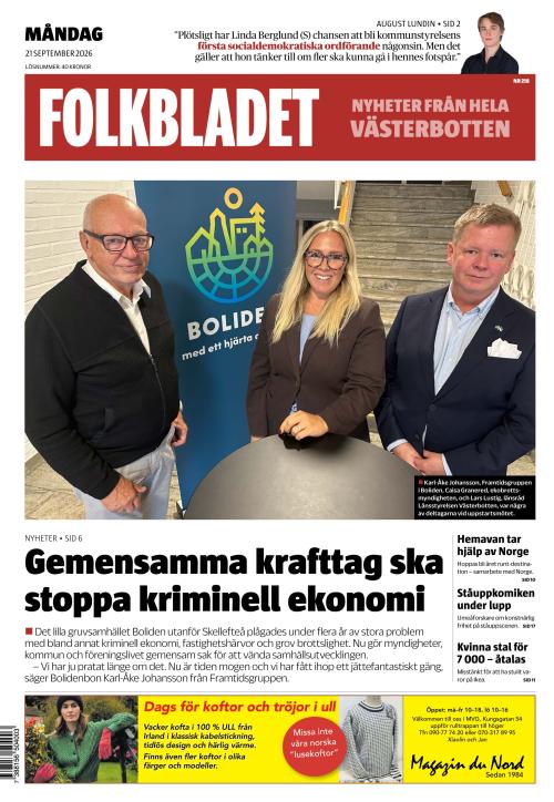 Folkbladet (Västerbotten) 21.9.2026