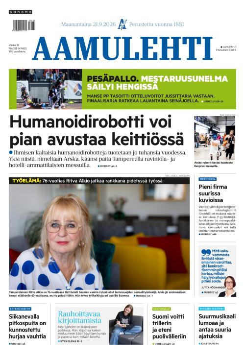 Aamulehti 21.9.2026