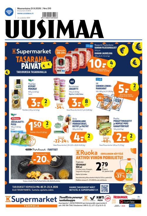 Uusimaa 21.9.2026