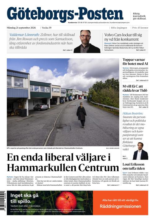 Göteborgs-Posten 21.9.2026