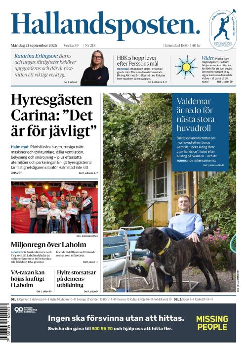 Hallandsposten 21.9.2026