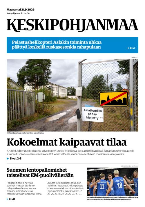 Keskipohjanmaa 21.9.2026