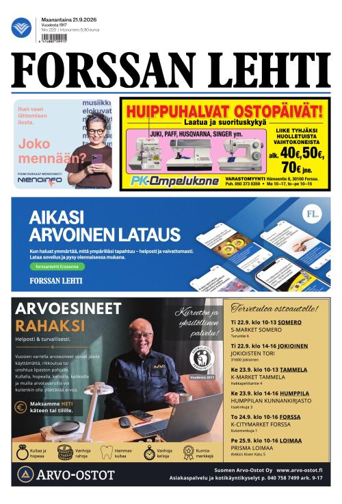 Forssan Lehti 21.9.2026
