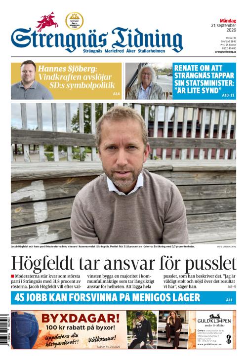 Strengnäs Tidning 21.9.2026