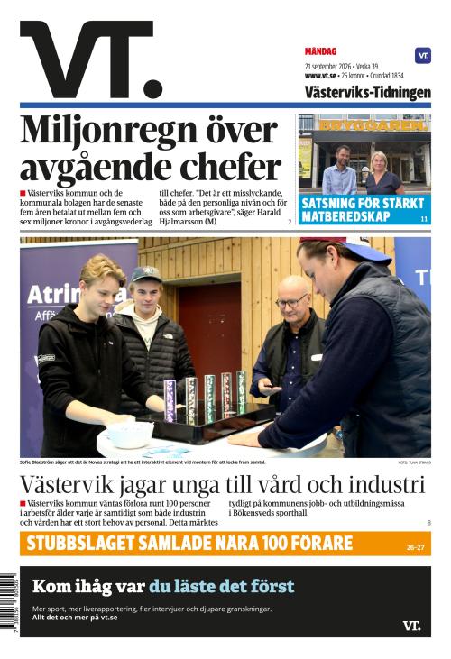 Västerviks-Tidningen 21.9.2026