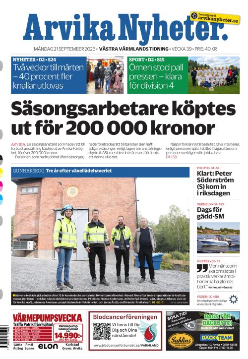 Arvika Nyheter 21.9.2026