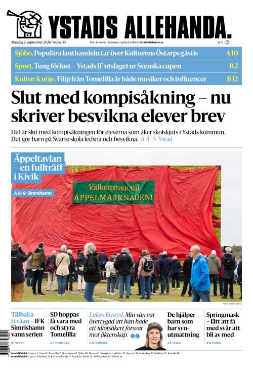 Ystads Allehanda 21.9.2026