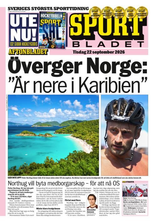 Aftonbladet Sportbladet 22.9.2026