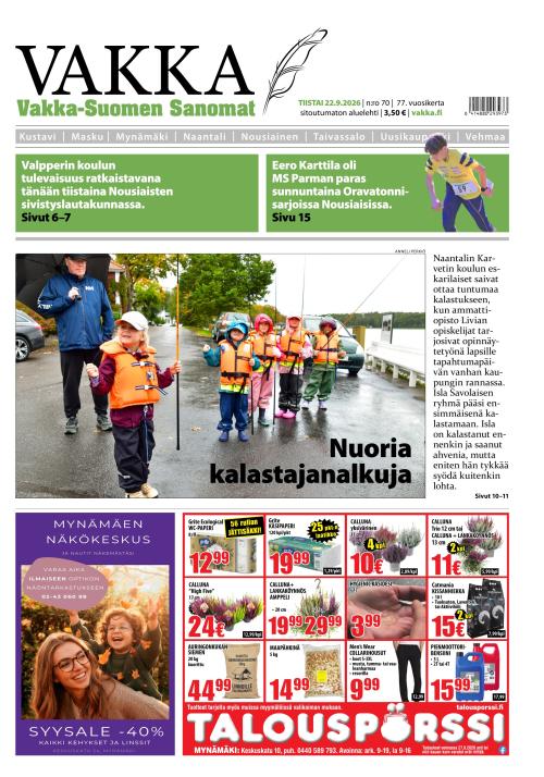 Vakka-Suomen Sanomat 22.9.2026