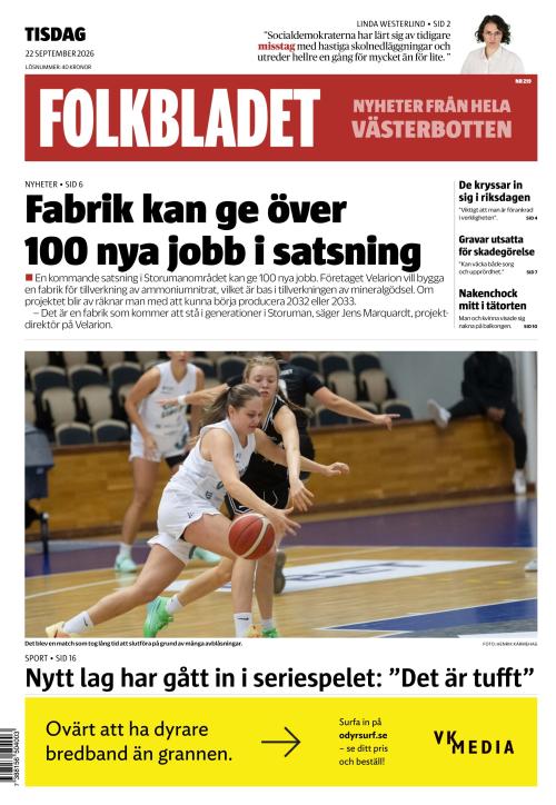 Folkbladet (Västerbotten) 22.9.2026