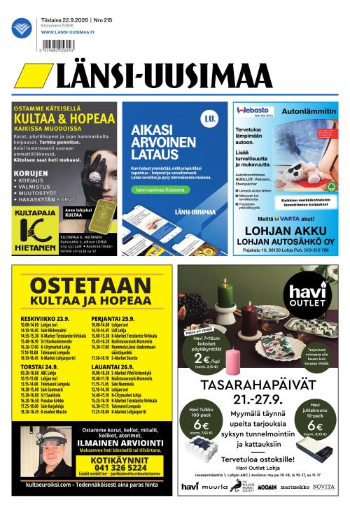 Länsi-Uusimaa 22.9.2026