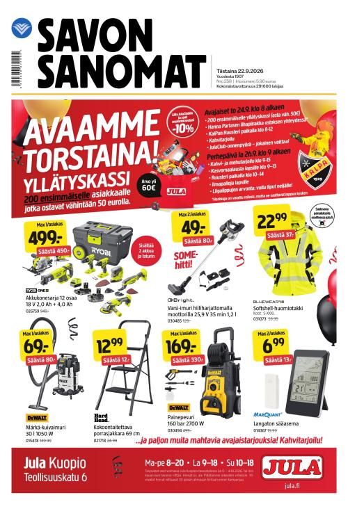 Savon Sanomat 22.9.2026