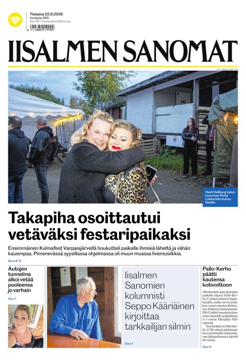 Iisalmen Sanomat 22.9.2026