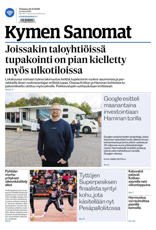 Kymen Sanomat 22.9.2026