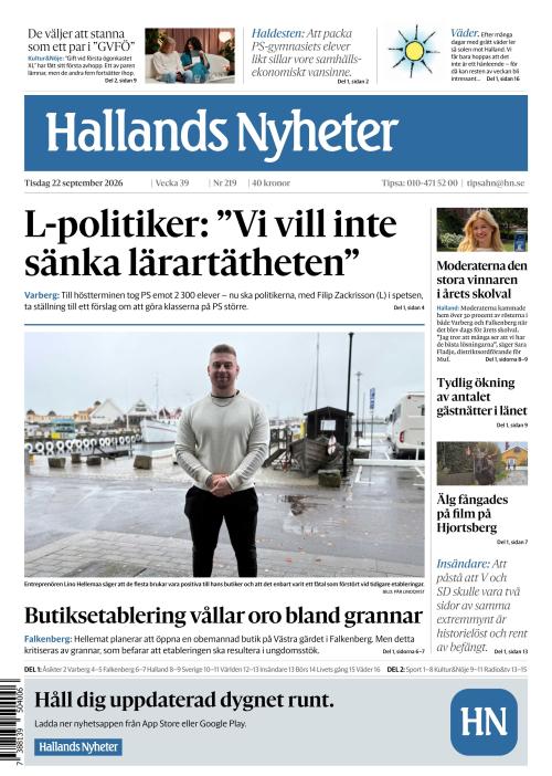 Hallands Nyheter 22.9.2026