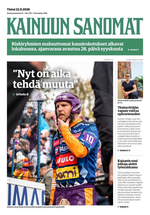 Kainuun Sanomat 22.9.2026