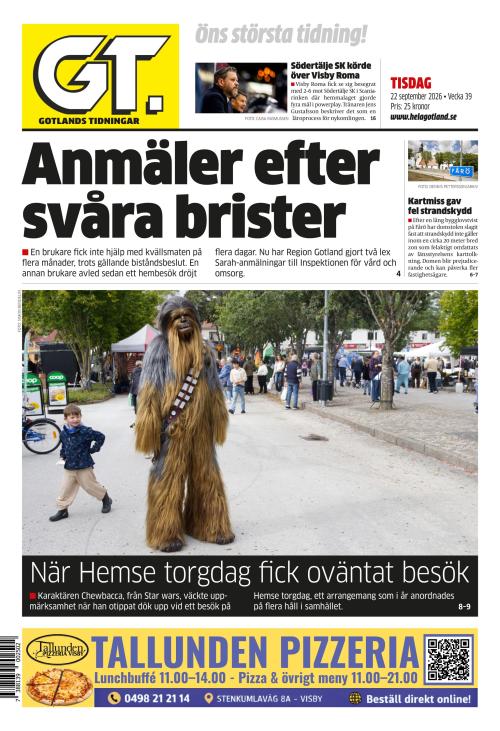 Gotlands Tidningar 22.9.2026
