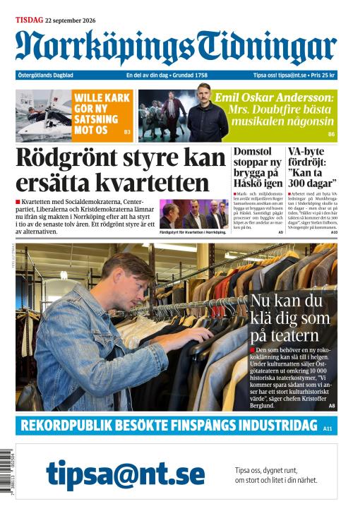 Norrköpings Tidningar 22.9.2026