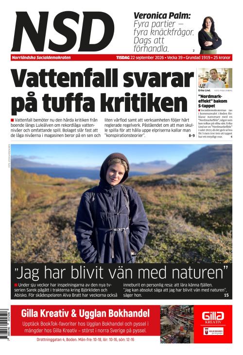 Norrländska Socialdemokraten 22.9.2026