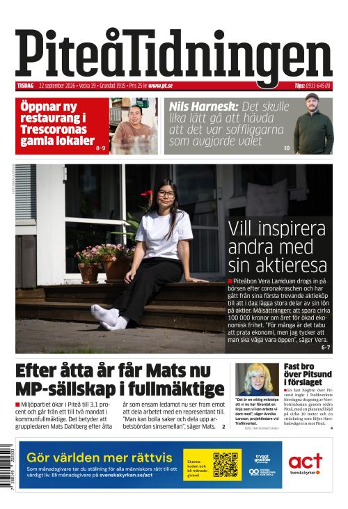 Piteå-Tidningen 22.9.2026
