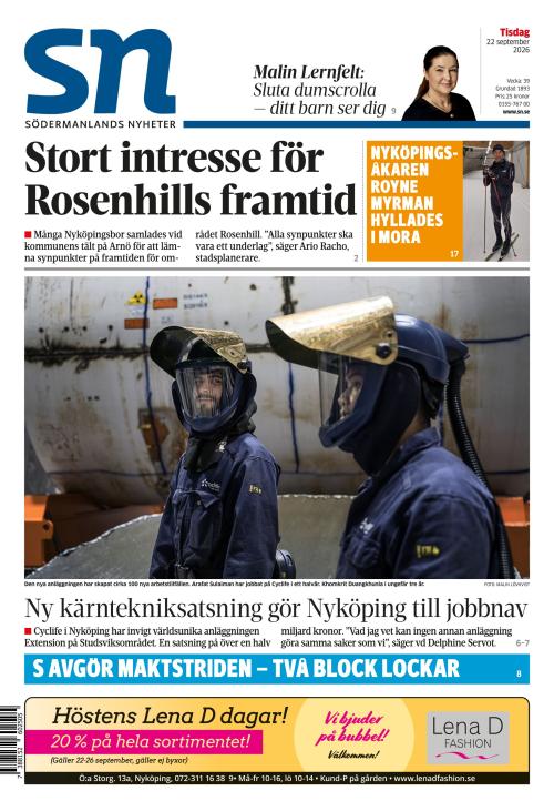 Södermanlands Nyheter 22.9.2026