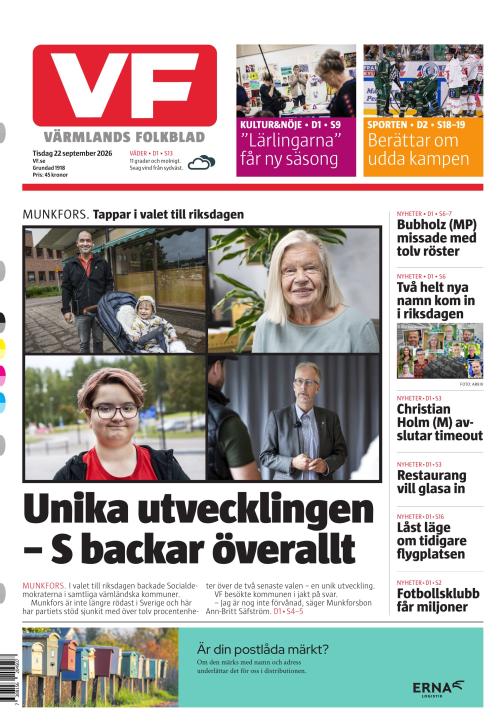 Värmlands Folkblad 22.9.2026