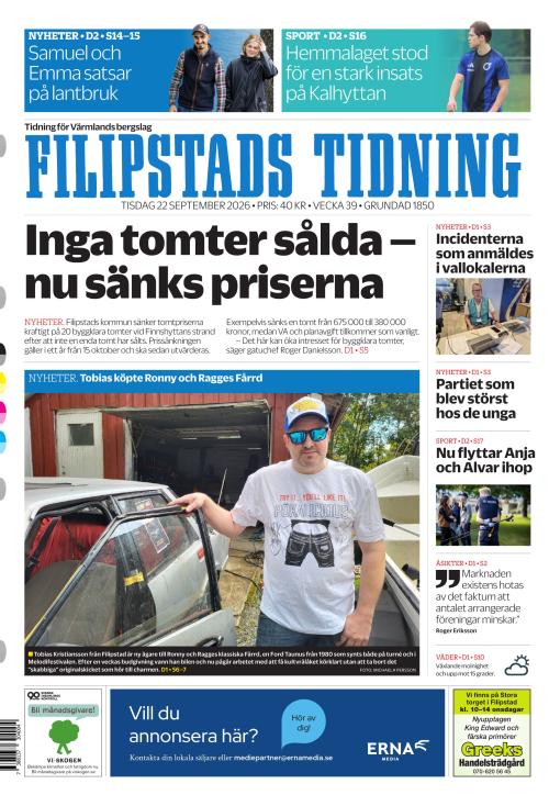 Filipstads Tidning 22.9.2026