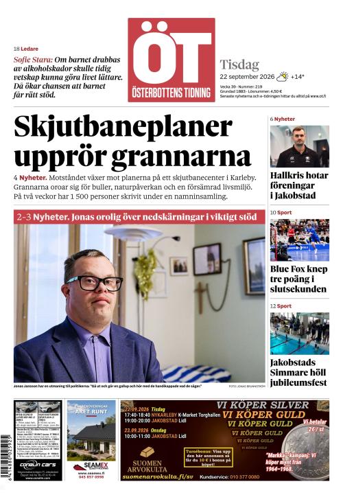 Österbottens Tidning 22.9.2026